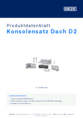 Konsolensatz Dach D2 Produktdatenblatt DE