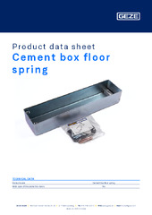 Cement box floor spring Product data sheet EN