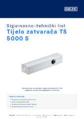 Tijelo zatvarača TS 5000 S Sigurnosno-tehnički list HR