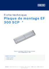 Plaque de montage EF 300 SCP  * Fiche technique FR