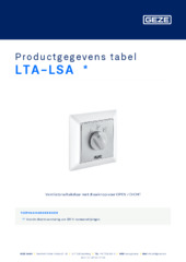 LTA-LSA  * Productgegevens tabel NL