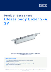 Closer body Boxer 2-4 2V Product data sheet EN