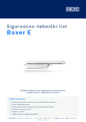 Boxer E Sigurnosno-tehnički list HR