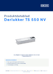 Dørlukker TS 550 NV Produktdatablad DA
