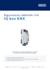 IQ box KNX Sigurnosno-tehnički list HR