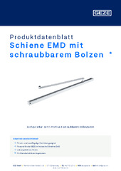 Schiene EMD mit schraubbarem Bolzen  * Produktdatenblatt DE