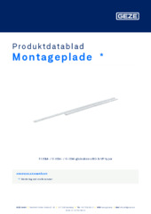 Montageplade  * Produktdatablad DA