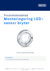 Monteringsring LED-sensor bryter Produktdatablad NB