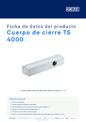 Cuerpo de cierre TS 4000 Ficha de datos del producto ES