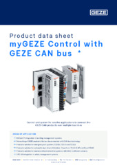 myGEZE Control with GEZE CAN bus  * Product data sheet EN