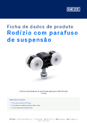 Rodízio com parafuso de suspensão Ficha de dados de produto PT