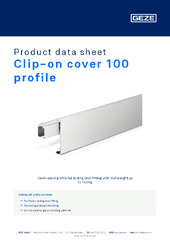 Clip-on cover 100 profile Product data sheet EN