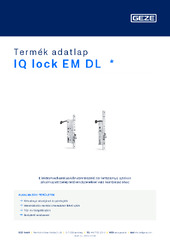 IQ lock EM DL  * Termék adatlap HU