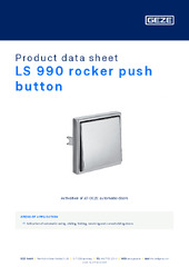LS 990 rocker push button Product data sheet EN