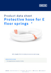 Protective hose for E floor springs  * Product data sheet EN