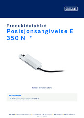 Posisjonsangivelse E 350 N  * Produktdatablad NB