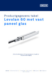 Levolan 60 met vast paneel glas Productgegevens tabel NL