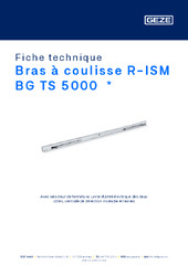 Bras à coulisse R-ISM BG TS 5000  * Fiche technique FR