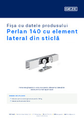 Perlan 140 cu element lateral din sticlă Fișa cu datele produsului RO