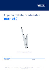 manetă Fișa cu datele produsului RO