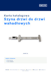 Szyna drzwi do drzwi wahadłowych Karta katalogowa PL