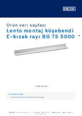 Lento montaj köşebendi E-kızak rayı BG TS 5000  * Ürün veri sayfası TR