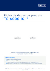 TS 4000 IS  * Ficha de dados de produto PT