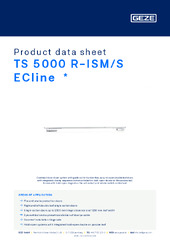 TS 5000 R-ISM/S ECline  * Product data sheet EN