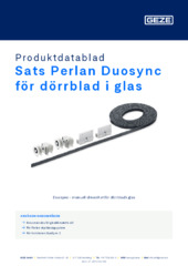 Sats Perlan Duosync för dörrblad i glas Produktdatablad SV