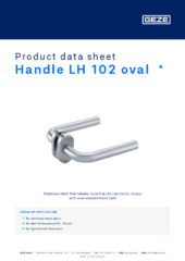 Handle LH 102 oval  * Product data sheet EN