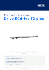 Drive ECdrive T2 plus  * Product data sheet EN