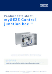 myGEZE Control junction box  * Product data sheet EN
