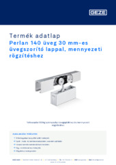 Perlan 140 üveg 30 mm-es üvegszorító lappal, mennyezeti rögzítéshez Termék adatlap HU