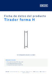 Tirador forma H Ficha de datos del producto ES