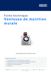Ventouse de maintien murale Fiche technique FR