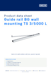 Guide rail BG lintel mounting TS 3/5000 L Product data sheet EN