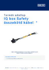 IQ box Safety összekötő kábel  * Termék adatlap HU