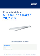 Glideskinne Boxer 20,7 mm Produktdatablad NB
