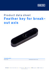 Feather key for break-out axis Product data sheet EN