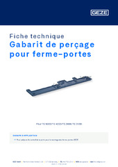 Gabarit de perçage pour ferme-portes Fiche technique FR