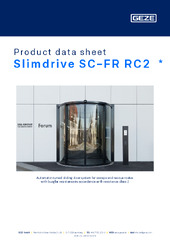 Slimdrive SC-FR RC2  * Product data sheet EN