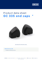 GC 335 end caps  * Product data sheet EN