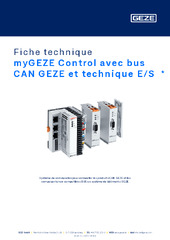 myGEZE Control avec bus CAN GEZE et technique E/S  * Fiche technique FR
