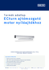 ECturn ajtómozgató motor nyílóajtókhoz Termék adatlap HU