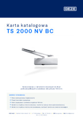 TS 2000 NV BC Karta katalogowa PL