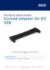 Curved adapter for GC 339 Product data sheet EN