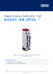 A4001-KB 2POL  * Sigurnosno-tehnički list HR