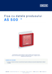 AS 500  * Fișa cu datele produsului RO