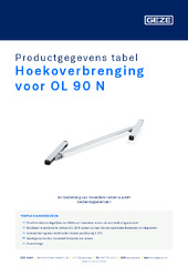 Hoekoverbrenging voor OL 90 N Productgegevens tabel NL