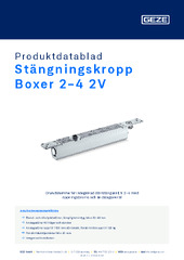 Stängningskropp Boxer 2-4 2V Produktdatablad SV